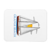 Orange Beach Coastal Nautical Sailing Sailor Magnet (Horizontal)