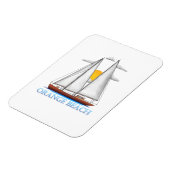 Orange Beach Coastal Nautical Sailing Sailor Magnet (Linke Seite)
