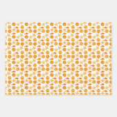 Orange Beach Muschel Pattern Geschenkpapier Set (Vorderseite 2)