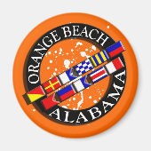 Orange Beach Nautical Magnet (Vorne)