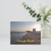 Orange Beach Postkarte (Stehend Vorderseite)