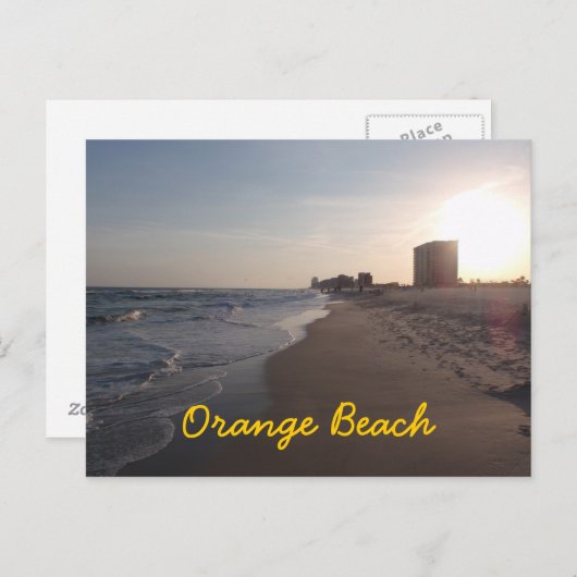 Orange Beach Postkarte (Vorne/Hinten)