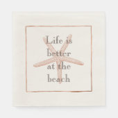 Orange Beach Starfish Serviette (Vorderseite)