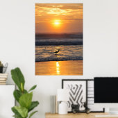 Orange Beach Sunrise Bird Fishing Florida Poster (Heimbüro)