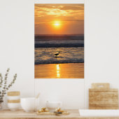 Orange Beach Sunrise Bird Fishing Florida Poster (Küche)