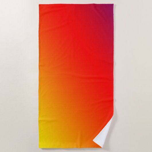 Orange Beach Warme Farbe Sonnige Strahlung Strandtuch (Vorderseite)