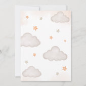 Orange Bear Balloons Baby Shower Einladung (Rückseite)