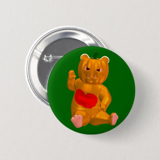 Orange Bear Button (Vorne & Hinten)
