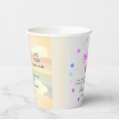 orange bear cute AIRPLANE clouds rainbow pastel  Pappbecher (Links)