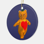 Orange Bear Keramikornament (Links)