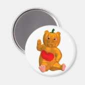 Orange Bear Magnet (Vorderseite/Rückseite)