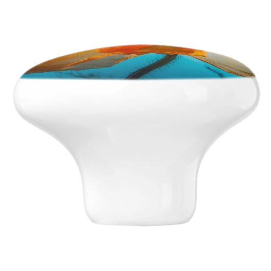 Orange Beauty Keramikknauf (Seitenansicht)