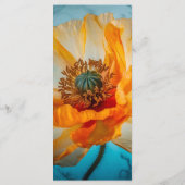 Orange Beauty Lesezeichen Menükarte (Rückseite)