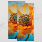 Orange Beauty Lesezeichen Menükarte (Vorne/Hinten)