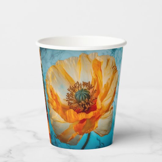 Orange Beauty Pappbecher (Rückseite)