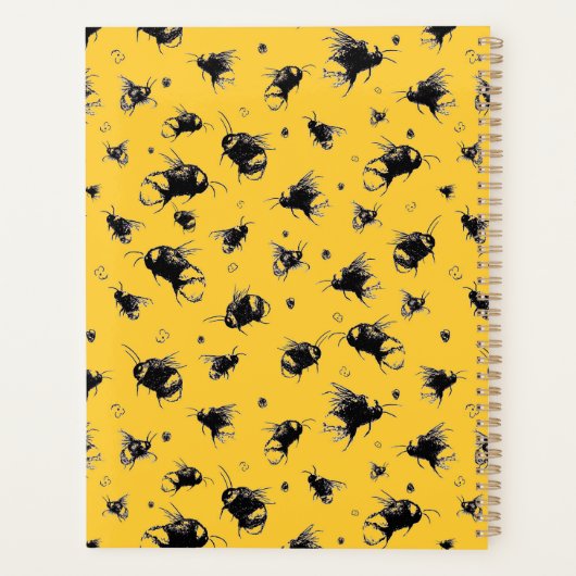 Orange Bee Design Planner - Weihnachtsgeschenk für Planer (Rückseite)