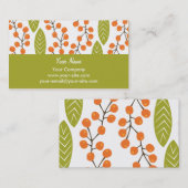 Orange Beeren-Visitenkarten Visitenkarte (Vorne/Hinten)