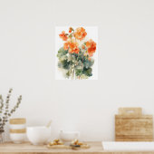 Orange Begonia Blume Art Print Poster (Küche)