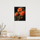Orange Begonia Blume Art Print Poster (Küche)