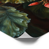 Orange Begonia Blume Art Print Poster (Ecke)