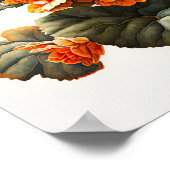 Orange Begonias Blume Art Print Poster (Ecke)