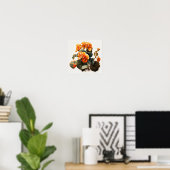 Orange Begonias Blume Art Print Poster (Heimbüro)