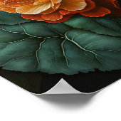 Orange Begonias Blume Art Print Poster (Ecke)