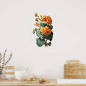 Orange Begonias Blume Art Print Poster (Küche)