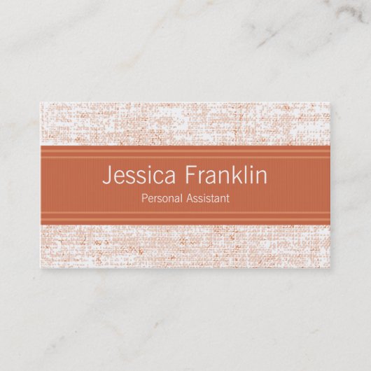 Orange behilfliche VorVisitenkarten Visitenkarte (Vorderseite)