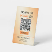 Orange & Beige Hintergrundbild Pedestzeichen Sockelschild (Vorderseite)