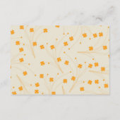 Orange Beige Retro Y2K 70er Blume Muster Begleitkarte (Rückseite)