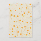 Orange Beige Retro Y2K 70er Blume Muster Begleitkarte (Rückseite)
