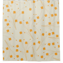 Orange Beige Retro Y2K 70er Blume Muster