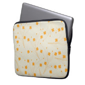 Orange Beige Retro Y2K 70er Blume Muster Laptopschutzhülle (Vorderseite Links)