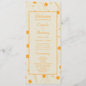 Orange Beige Retro Y2K 70er Blume Muster Programm (Vorderseite)