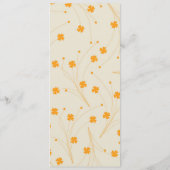 Orange Beige Retro Y2K 70er Blume Muster Programm (Rückseite)