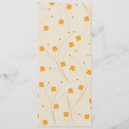 Orange Beige Retro Y2K 70er Blume Muster Programm (Rückseite)