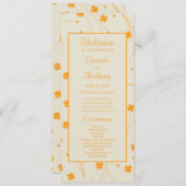 Orange Beige Retro Y2K 70er Blume Muster Programm (Vorne/Hinten)