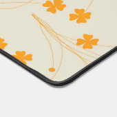 Orange Beige Retro Y2K 70er Blume Muster Schreibtischunterlage (Ecke)