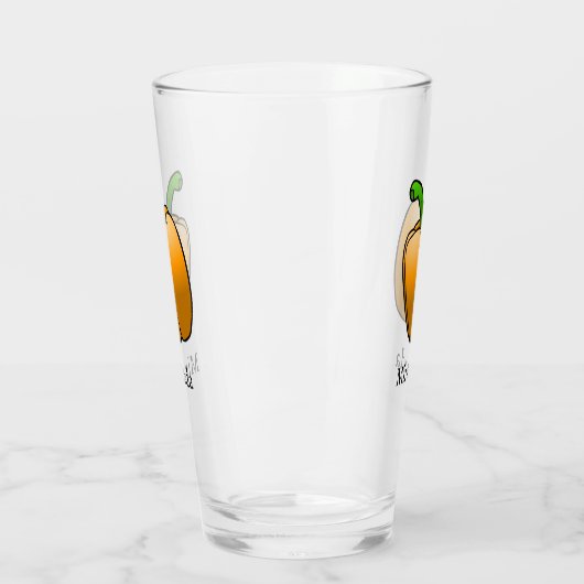 Orange Bell Pepper Glas (Links)