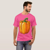 Orange Bell Pepper Retro Vintag T-Shirt (Vorne ganz)