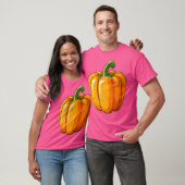 Orange Bell Pepper Retro Vintag T-Shirt (Unisex)