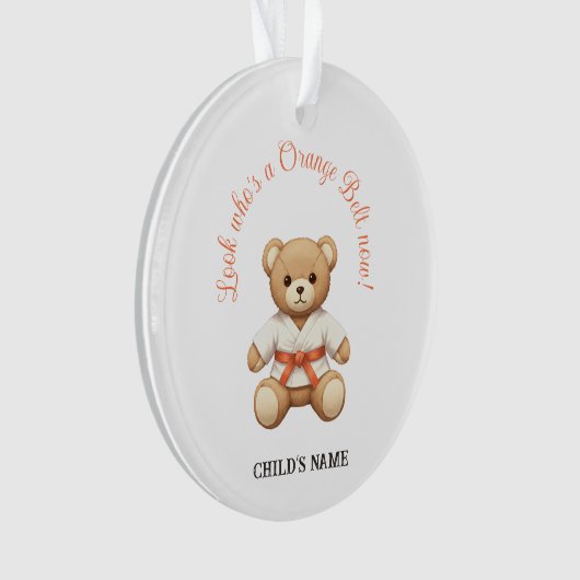 Orange Belt Judo Promotion Christmas Ornament (Vorderseite)
