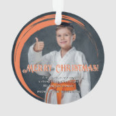 Orange Belt Judo Promotion Christmas Ornament (Rückseite)