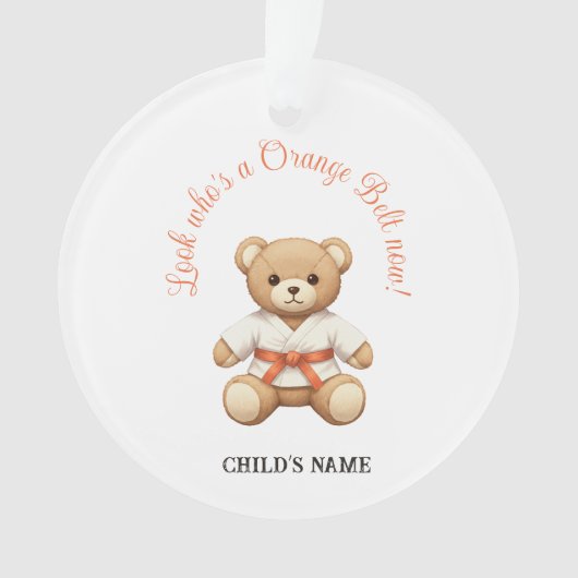 Orange Belt Judo Promotion Christmas Ornament (Vorderseite)