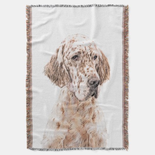Orange Belton Painting Dog Art Decke (Vorderseite Vertikal)