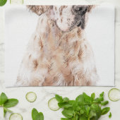 Orange Belton Painting Dog Art Geschirrtuch (Gefaltet)