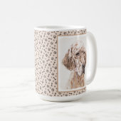 Orange Belton Painting Dog Art Kaffeetasse (VorderseiteRechts)