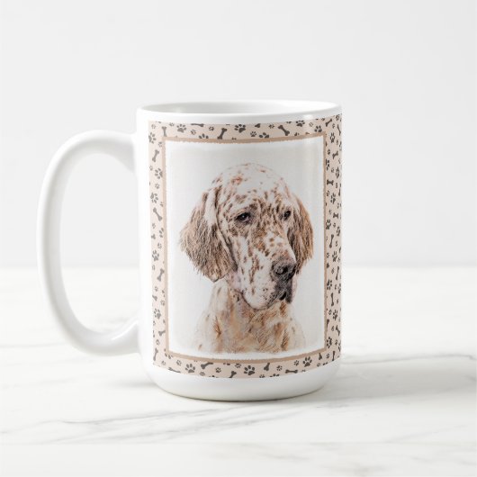 Orange Belton Painting Dog Art Kaffeetasse (Links)