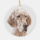 Orange Belton Painting Dog Art Keramikornament (Hinten)